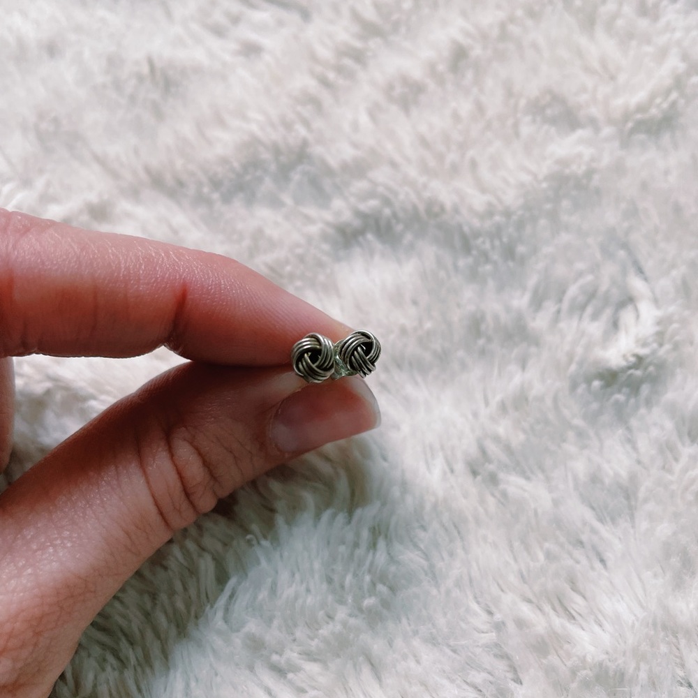 Sterling silver monkeys fist earrings